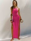 ZASUWA Female Sexy Cross Back Without Bikini Set Cover Up Dress