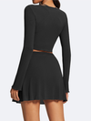 Mesh Tie-Front Tennis Set