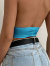 ZASUWA Female Sexy Cross Halter Hollow Out Backless Tanks