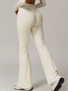 ZASUWA Female Solid Color Flare High-rise Leggings