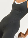 ZASUWA Female U Collar Cross Back Elastic Tight Jumpsuits