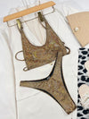 ZASUWA Female Multi-coloured Gradient Drawstring Bikini Set