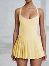 ZASUWA Female Deep V Cross Strap Short Dress