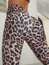 Leopard Deep V Back Scrunch Bum Leggings