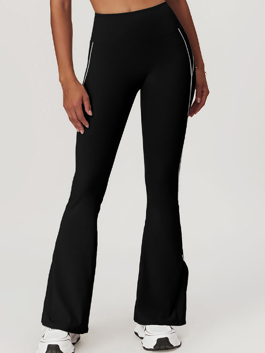 ZASUWA Female Flare Hip-lift High-waisted Split Pants