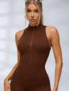 Zipper Cutout Scrunch Bum Jumpsuit