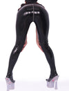 ZASUWA Female Glossy PU Faux Leather Leggings
