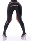 ZASUWA Female Glossy PU Faux Leather Leggings
