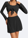 Mesh Tie-Front Tennis Set
