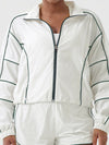 ZASUWA Female Contrast Color Zipper Pocket Casual Loose Quick Dry Jackets