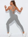 ZASUWA Female Cross Back Hollow Out Quick Dry Jumpsuit