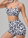 ZASUWA Female Leopard Print Cross Back Tracksuit