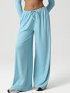 ZASUWA Female Drawstring Pocket Solid Color Casual Pants