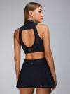 ZASUWA Female Cutout V Shape Waist Backless Skirt Suit