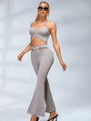 ZASUWA Female Button Cutout Cargo Style Flare Design Tracksuit
