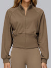 ZASUWA Female Zipper Stand Up Collar Windproof Jacket