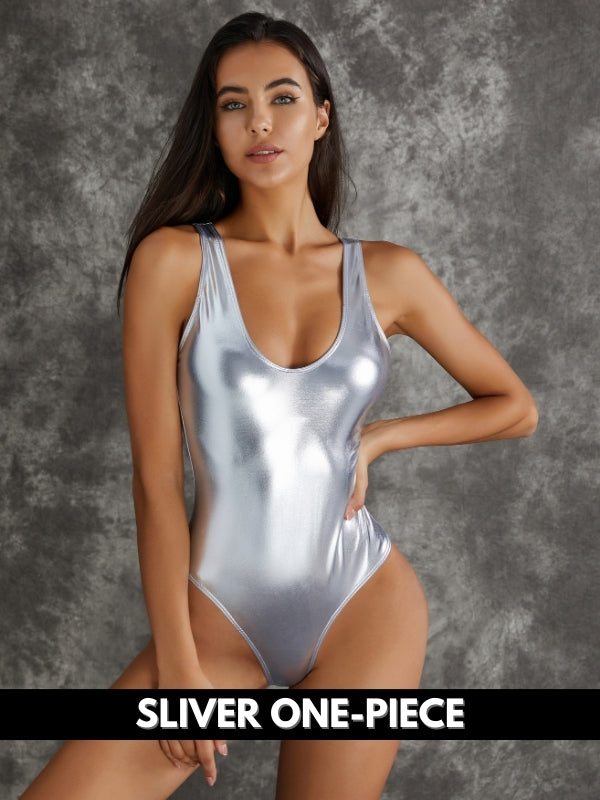Sexy Shiny Golden&Sliver Swimsuit