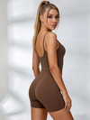 Backless U Collar Quick Dry Nude Sensation Romper