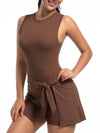 ZASUWA Female Solid Color 2 in 1 Design Quick-dry Dress