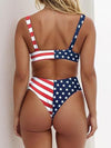 ZASUWA Female Sexy Natural Texture Print Bikini Set