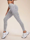 ZASUWA Female Deep V Back Scrunch Bum Seamless Leggings