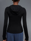 ZASUWA Female Pocket Zipper With Hat Jacket