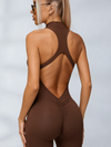 Zipper Cutout Scrunch Bum Jumpsuit