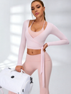 Solid Color 3 Pieces Quick Dry Tracksuit