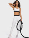 ZASUWA Female Contrast Color Elastic Tight Push Up Design Leggings