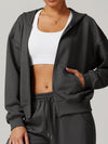 ZASUWA Female Pocket Zipper Casual Hoodie