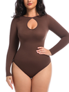 Cutout Seamless Long-Sleeve Sexy Tight Shapewear Bodysuits