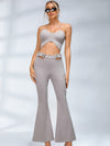 ZASUWA Female Button Cutout Cargo Style Flare Design Tracksuit
