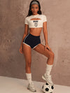 ZASUWA Female Contrast Color High-rise Shorts