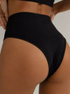 High-waisted Solid Color Panties