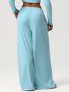 ZASUWA Female Drawstring Pocket Solid Color Casual Pants