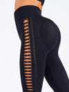 ZASUWA Female Lace-up Breathable Scrunch Bum High-waisted Leggings