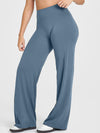 ZASUWA Female Solid Color Casual Loose Flare High-rise Leggings