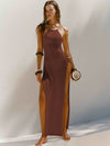 ZASUWA Female Sexy Cross Back Without Bikini Set Cover Up Dress