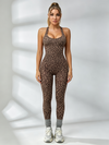 Leopard Print Backless Jumpsuit
