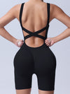 ZASUWA Female Cross Back Scrunch Bum Seamless Romper