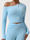 ZASUWA Female Solid Color Buttons Long Sleeves