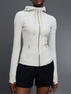 ZASUWA Female Pocket Zipper With Hat Jacket