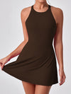 ZASUWA Female Cross Back Hollow Out Quick-dry Dress