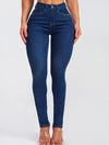 ZASUWA Female Sexy Denim Elastic Tight Pocket Cargo Leggings