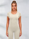 Sexy Backless U Collar Jumpsuit