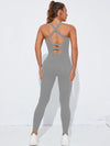 ZASUWA Female Cross Back Hollow Out Quick Dry Jumpsuit