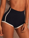 ZASUWA Female Contrast Color High-rise Shorts