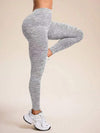 ZASUWA Female Deep V Back Scrunch Bum Seamless Leggings