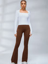 ZASUWA Female Deep V Back Scrunch Bum Flare Leggings