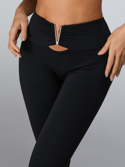 Cutout V Shape Metal Tracksuit